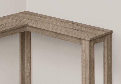 Corner Accent Console Table For Entryway, Contemporary And Modern - Taupe