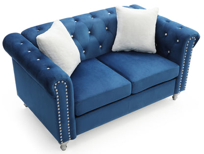 Chic Loveseat - Navy Blue