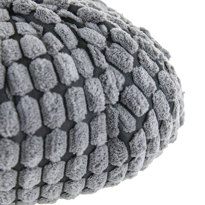 Chenille Weighted Pumpkin Ornament Decor For Holiday Harvest Festival Fall Festival & Thanksgiving (Set of 2) - Gray