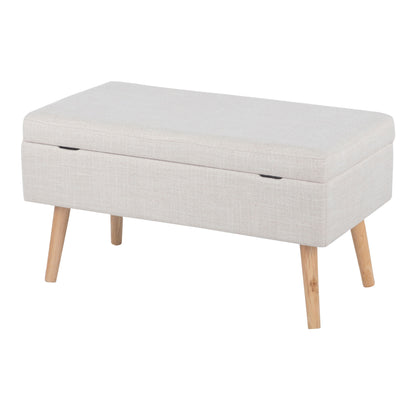 Storage Contemporary Bench - Natural / Beige
