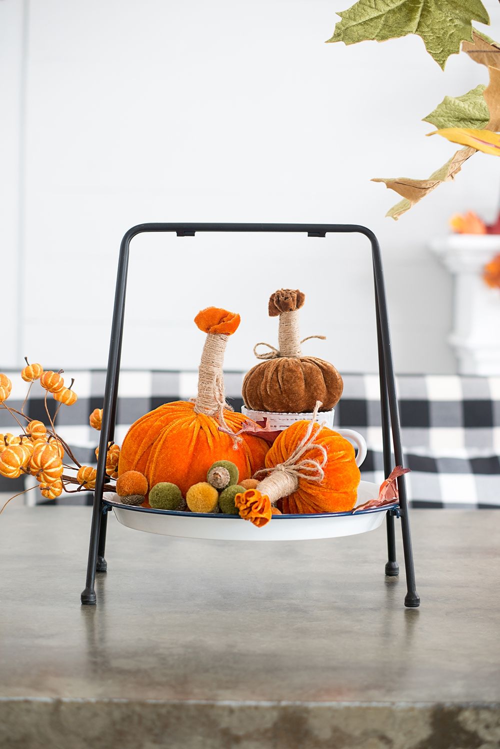 Pumpkin Ornament For Holiday Harvest Festival Fall Festival & Thanksgiving (Set of 6) - Orange