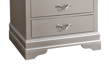 Lorana - Modern Chest - Silver Champagne