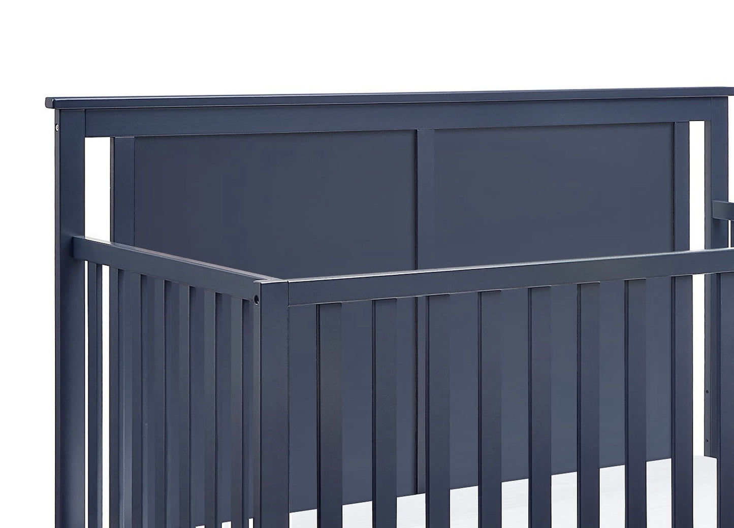Connelly - Mini Crib With Mattress Pad Midnight - Blue / Vintage Walnut