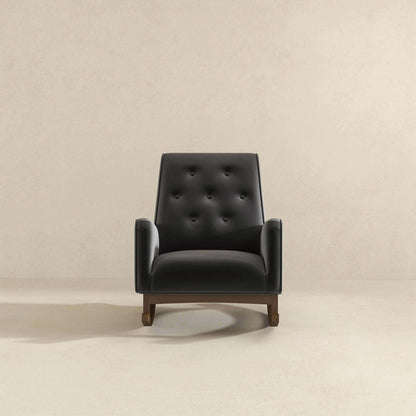 Demetrius - Rocking Chair - Dark Gray / Wood