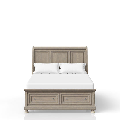 Queen Storage Bed - Antique Gray