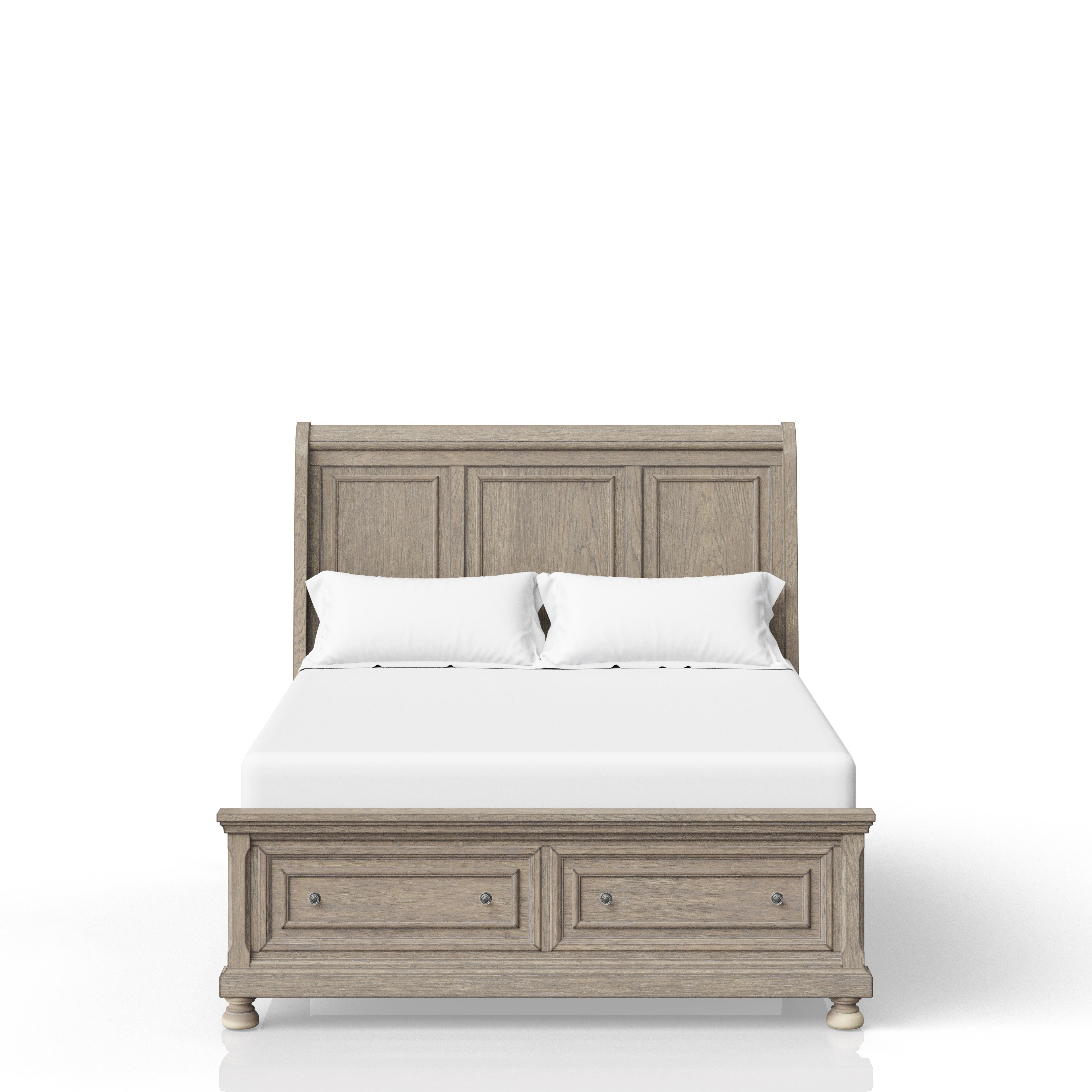 King Storage Bed - Antique Gray