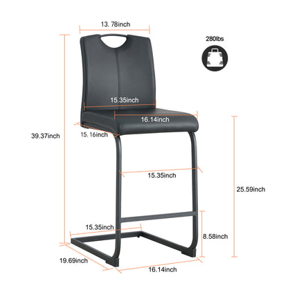 Chair Barstool Dining Counter Height Chair (Set of 2) - Black