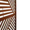 Rusty Outdoor & Indoor Freestanding Metal Privacy Screen, Decorative Privacy Fence Panels For Deck, Balcony, Patio - Rust Red