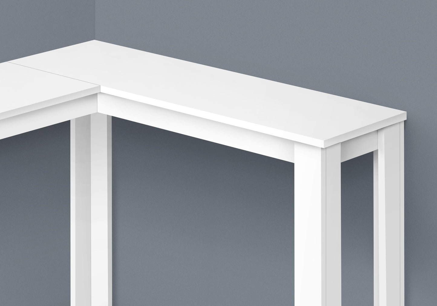 Corner Accent Console Table For Entryway, Convenient Design - White