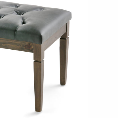 Waverly - Tufted Ottoman Bench - Slate Gray