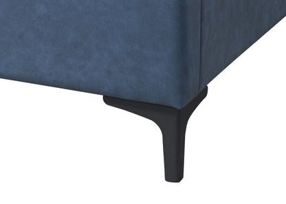 Upholstered King Bed - Blue
