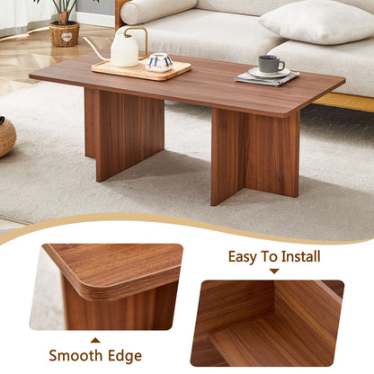 Modern Triangular Support Tea Table, Lightweight And Stable, Perfectly Integrating Nature And Industry - Walnut