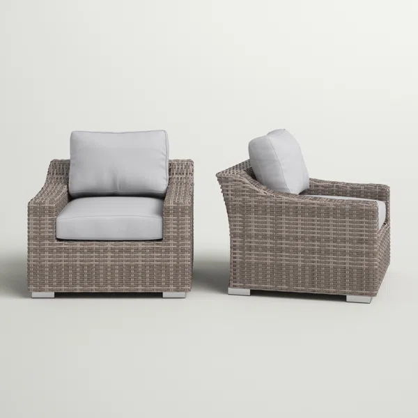 Patio Chair With Cushions (Set of 2) - Gray Mix