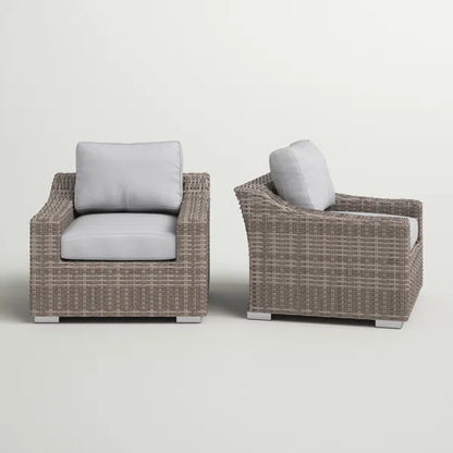 Patio Chair With Cushions (Set of 2) - Gray Mix