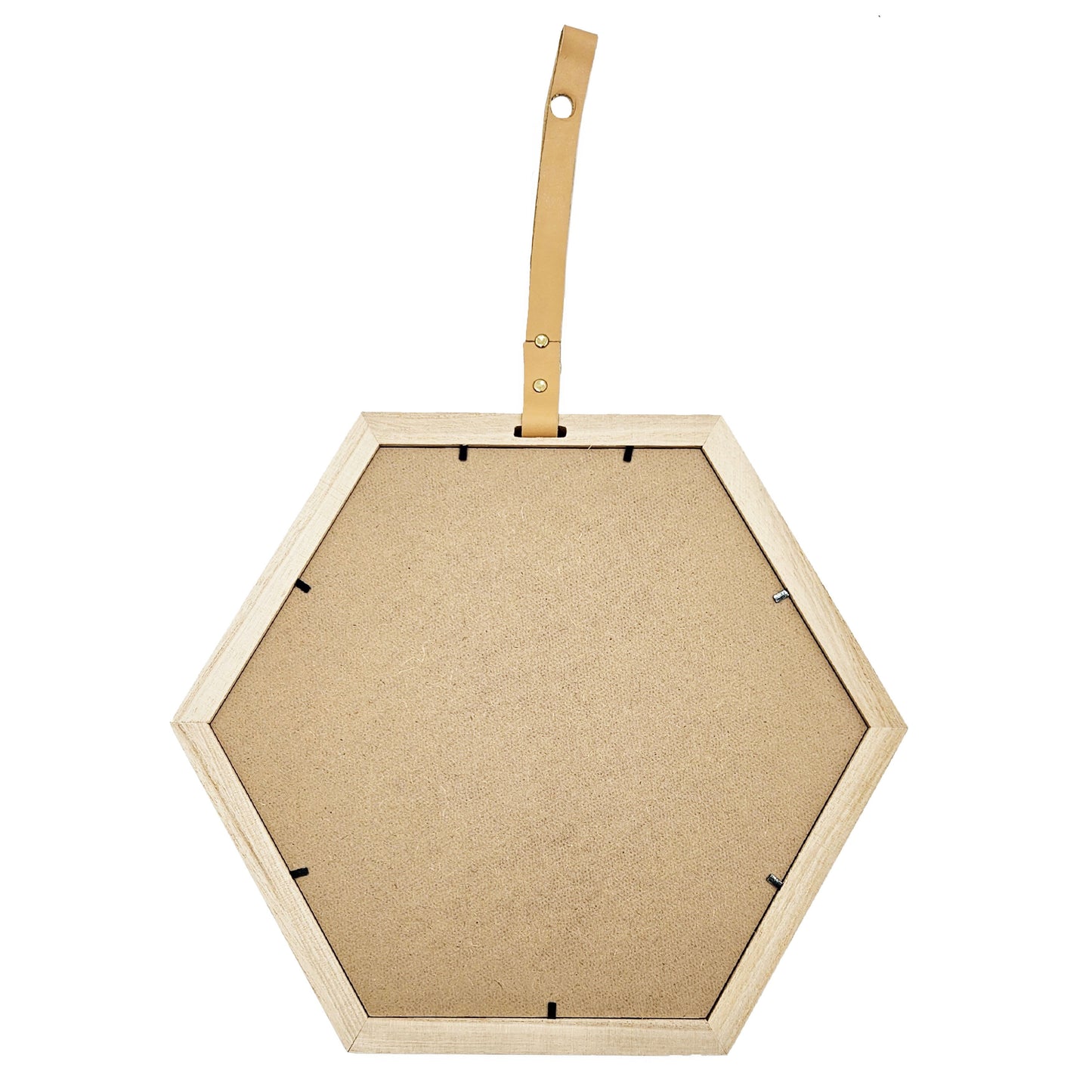 Harlan - Hexagon Mirror - Beige Brown