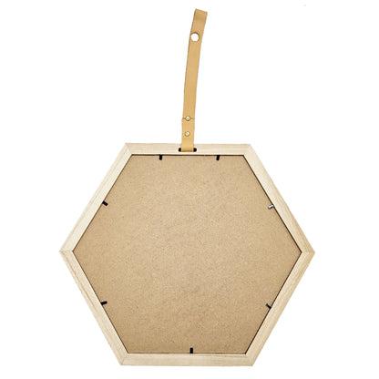Harlan - Hexagon Mirror - Beige Brown
