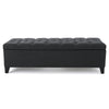 Glouster - Contemporary Storage Ottoman With Button Tufted Diamond Stitching - Dark Gray