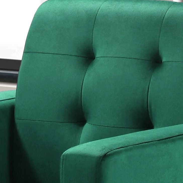 Hale - Velvet Accent Armchair With Tufting - Green