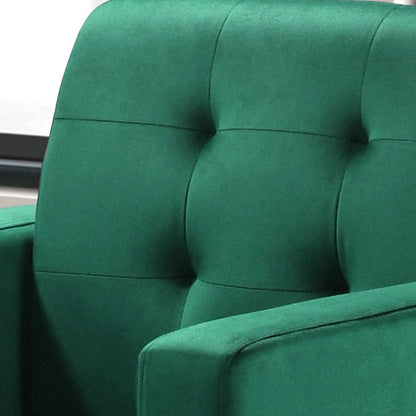 Hale - Velvet Accent Armchair With Tufting - Green