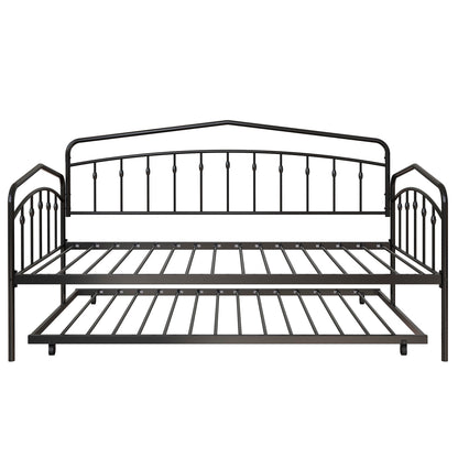 Fox - Twin Daybed With Twin Trundle - Black