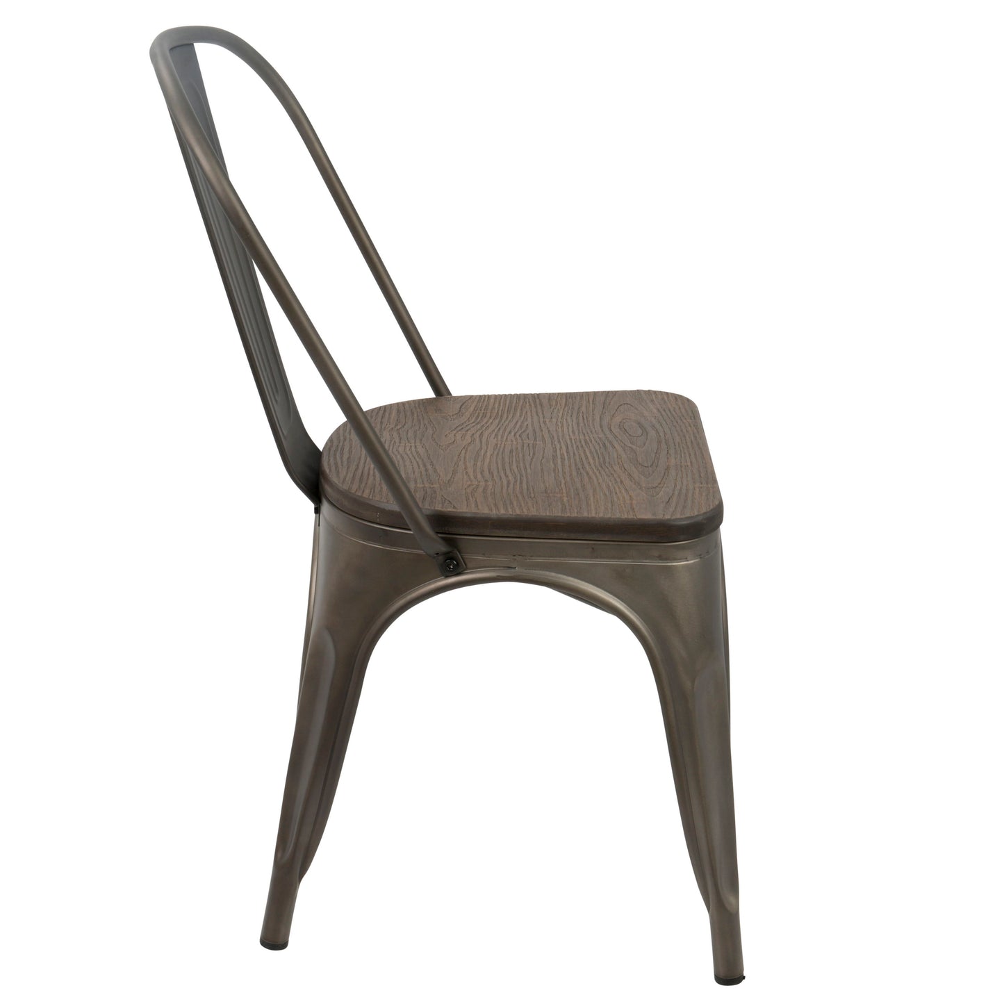 Oregon - Industrial / Farmhouse Stackable Dining Chair (Set of 2) - Espresso