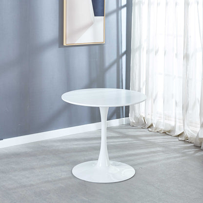 5 Piece Dining Set (MDF Table And 4 Fabric Chairs) - White