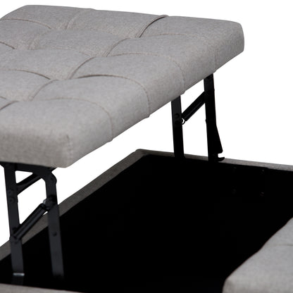 Harrison - Coffee Table Storage Ottoman - Dove Gray