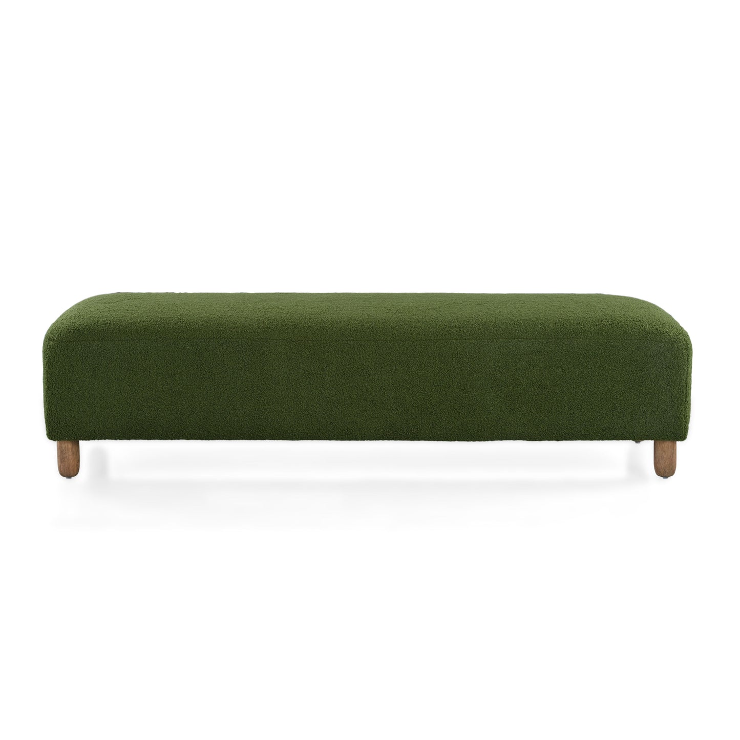Elegant Ottoman With Comfortable Cushion And High Quality Upholstery - Dark Green