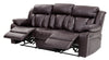 Comfortable Reclining Sofa - Dark Brown