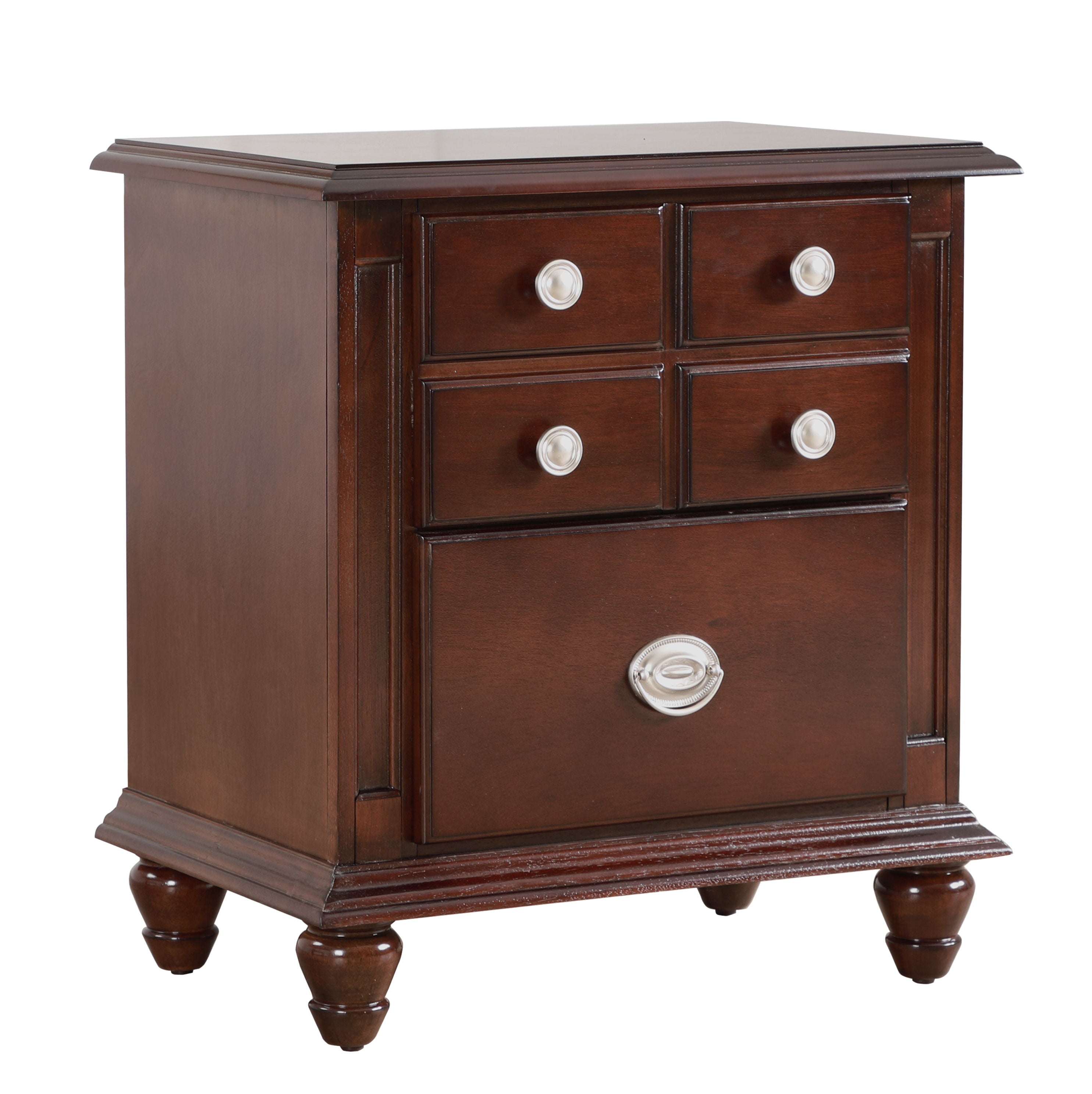 Elegant Traditional Nightstand - Cappuccino