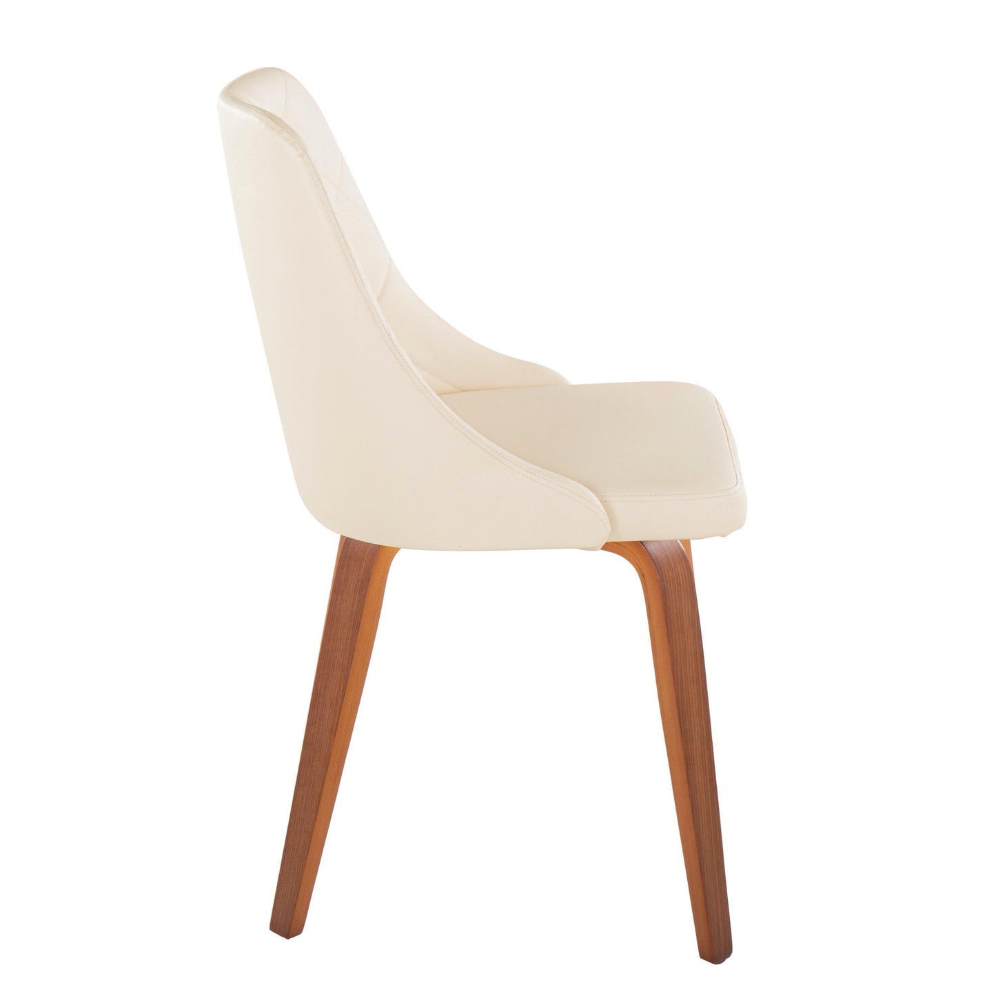 Giovanni - Contemporary / Dining Chair (Set of 2) - Walnut / Cream