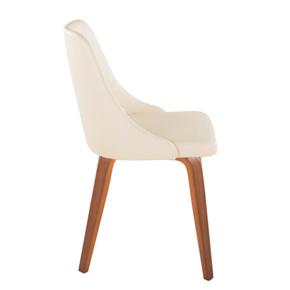 Giovanni - Contemporary / Dining Chair (Set of 2) - Walnut / Cream