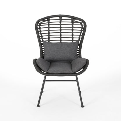 Calypso - Outdoor Chair With Water Resistance Cushion And Iron Frame - Gray