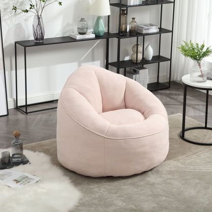 Bedding Bean Bag Sofa Chair High Pressure Foam Bean Bag Chair Adult Material With Padded Foam Padding Compressed Bean Bag With Footrest - Pink