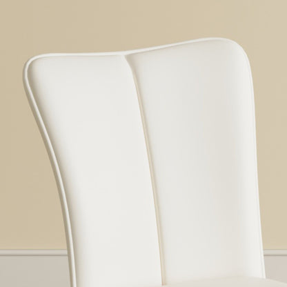 Style Minimalist Dining Chairs With 4 White Sponge Seats And Metal Legs, With 1 Chair Serving Multiple Purposes - Milky White