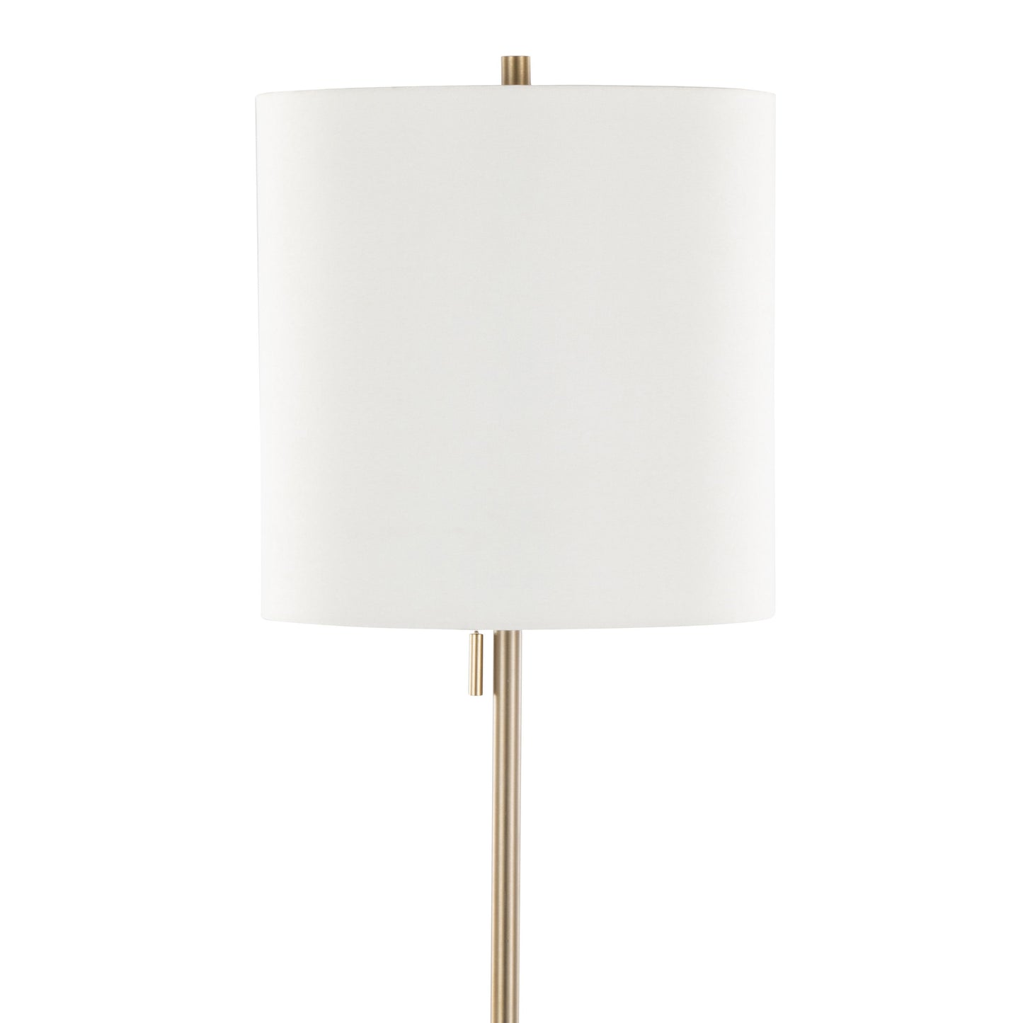 Cone - Contemporary Floor Lamp - Gold / White