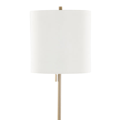 Cone - Contemporary Floor Lamp - Gold / White