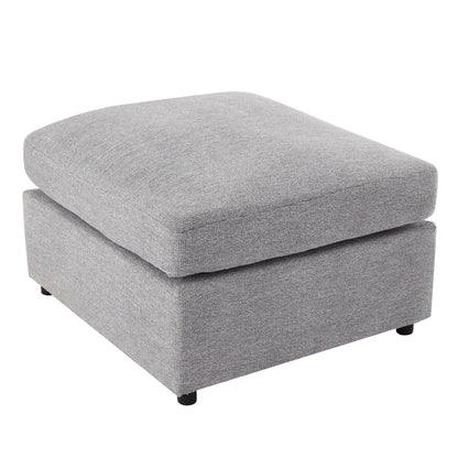 Sectional Sofa Modular Sofa U - Shaped Sofa Couch Sofa Bed L - Shaped Sofa With A Movable Ottoman And Two USB Ports For Living Room - Light Gray
