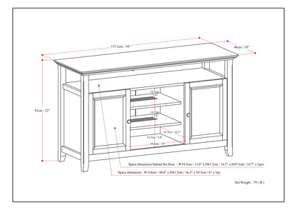 Amherst - TV Media Stand - Black