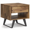 Lowry - End Table - Distressed Golden Wheat