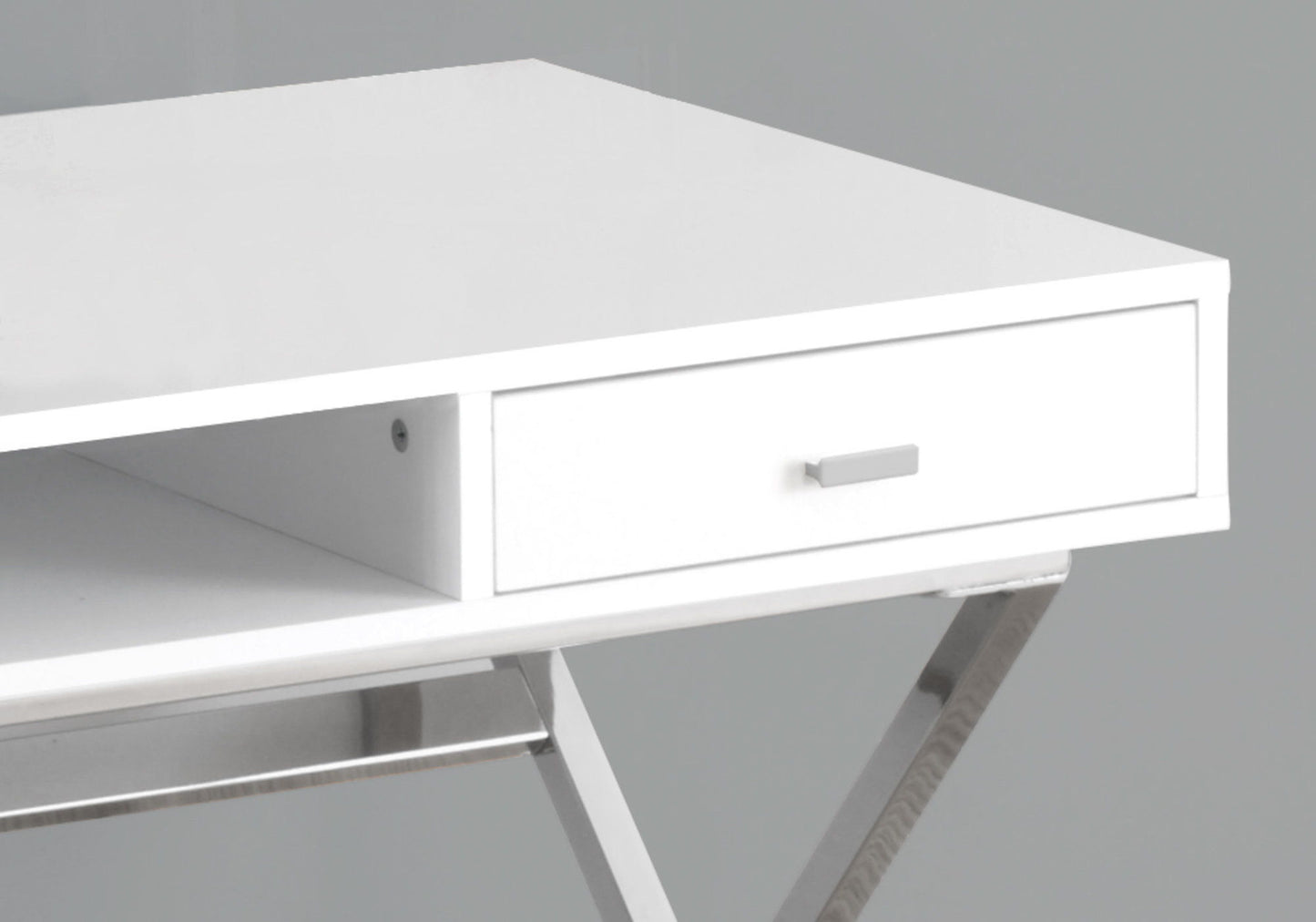 Computer Desk For Home Office, Laptop, Storage Drawers, Contemporary - White