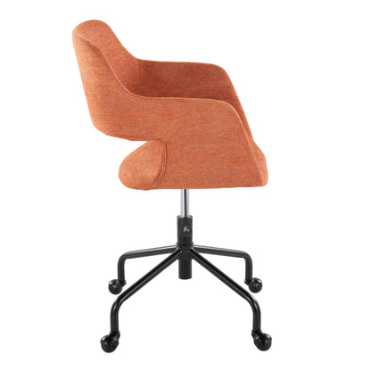 Margarite - Contemporary Adjustable Office Chair - Black / Orange