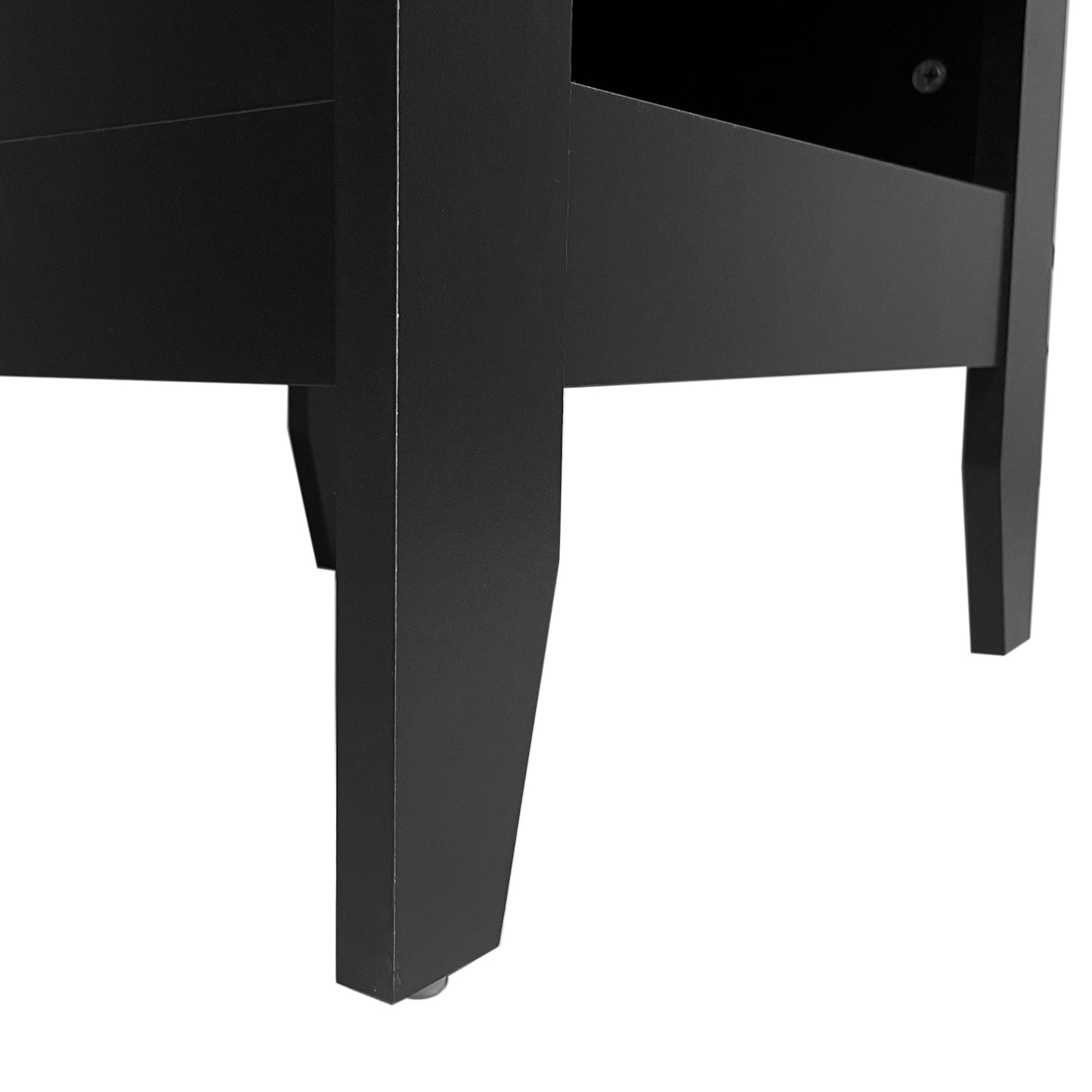 Cleary - Contemporary Wood Nightstand With Drawer - Black