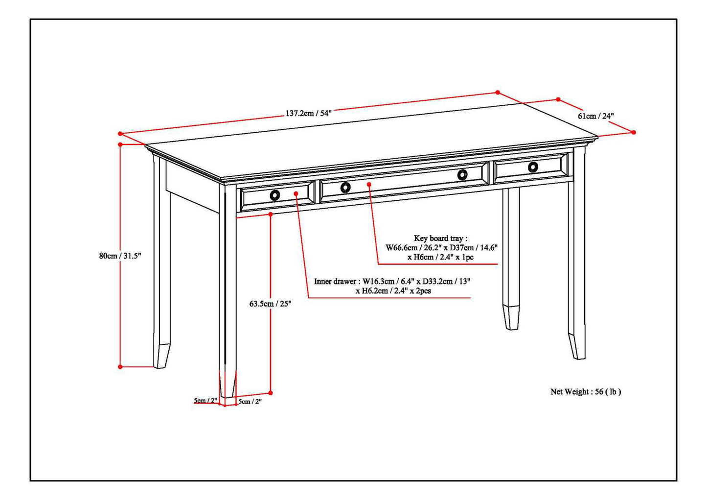 Amherst - Desk - Distressed Gray
