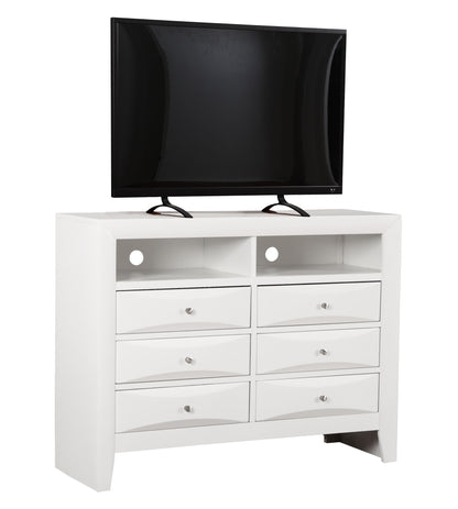 Marilla - Media Chest - White