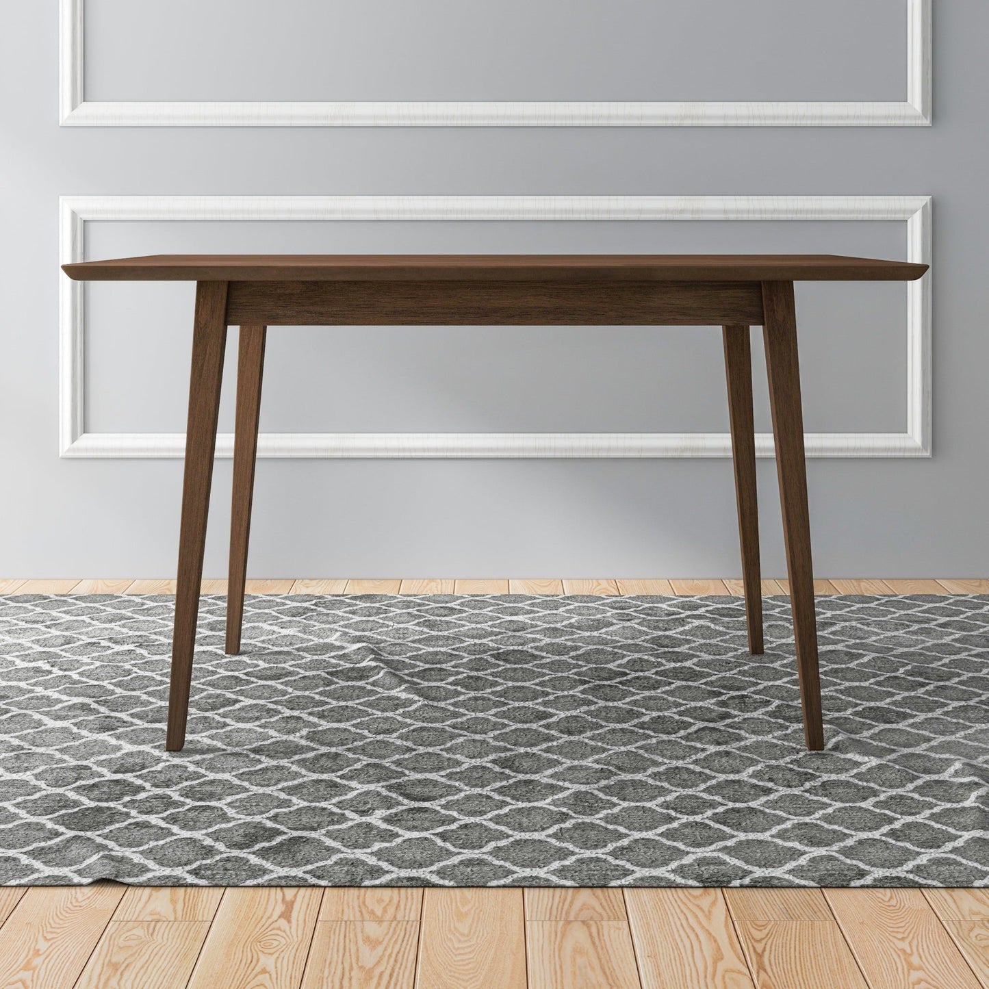 Levi - Modern Rectangular Dining Kitchen Table - Brown