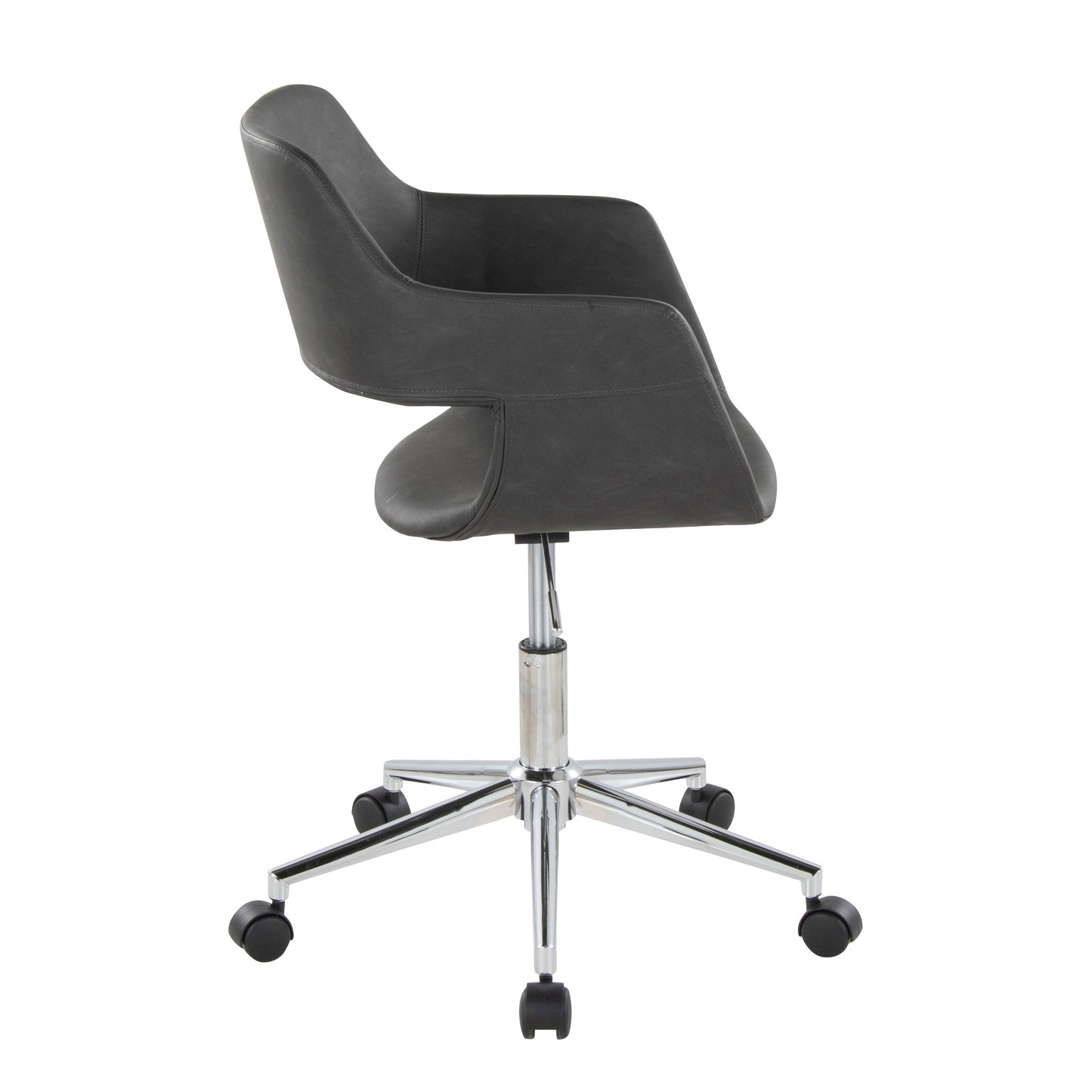 Margarite - Contemporary Task Chair - Chrome / Gray