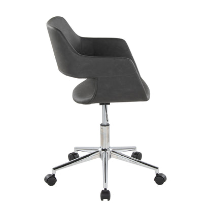 Margarite - Contemporary Task Chair - Chrome / Gray