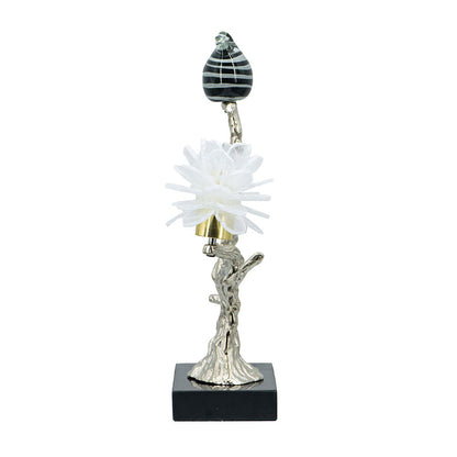 Aluminum Candle Holder & Marble Stand - Multicolor