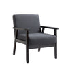 Bahamas - Linen Fabric Chair - Dark Gray